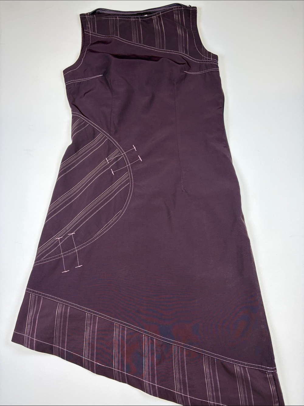 Cache Plum Asymmetrical Dress Size EUR 38 US 6-8 Sleeveless Artsy Midi
